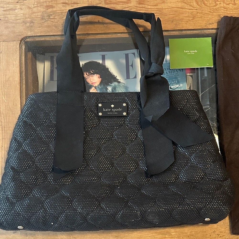 Kate Spade Black Textured Tote